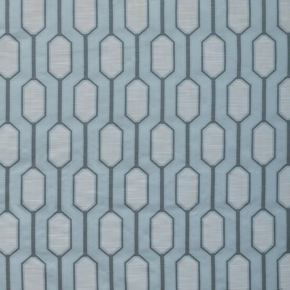 Calistoga E Light Blue by Europatex Designer Fabric Calistoga 66% Polyester, 17% Viscose, 17% Cotton 4.92 H" , 8.58" V 55.00 inches - Swanky Fabrics -