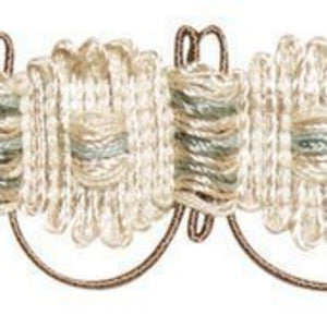 Basketweave Border Col. Surf by Europatex Designer Fabric