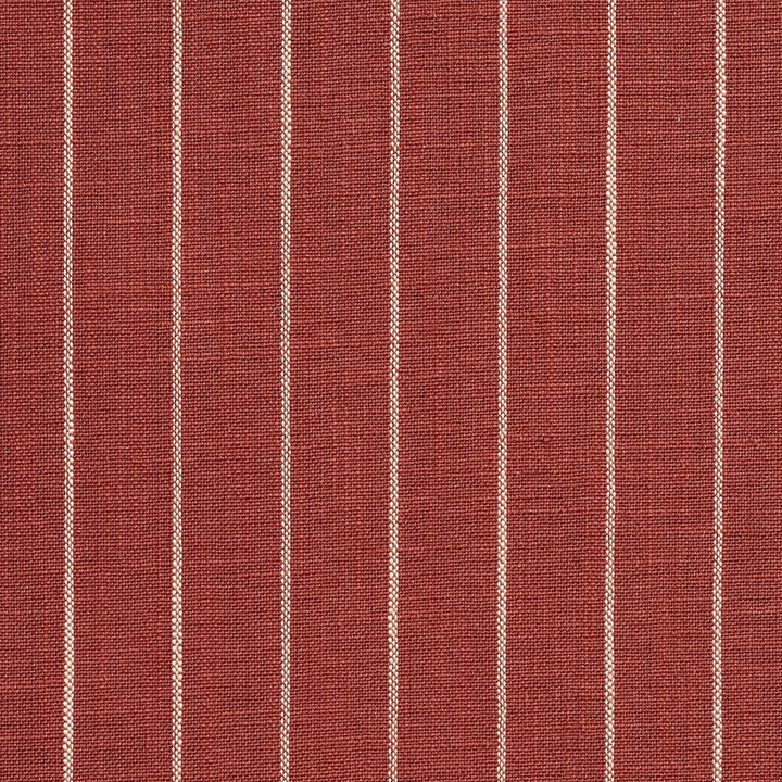 D108 Brick Pinstripe by Charlotte Designer Fabric Clubhouse Collection 100% Woven Polyester Asia Exceeds 120,000 Wyzenbeek Rubs (Heavy Duty) Horizontal: 1" 54 Inches - Swanky Fabrics -