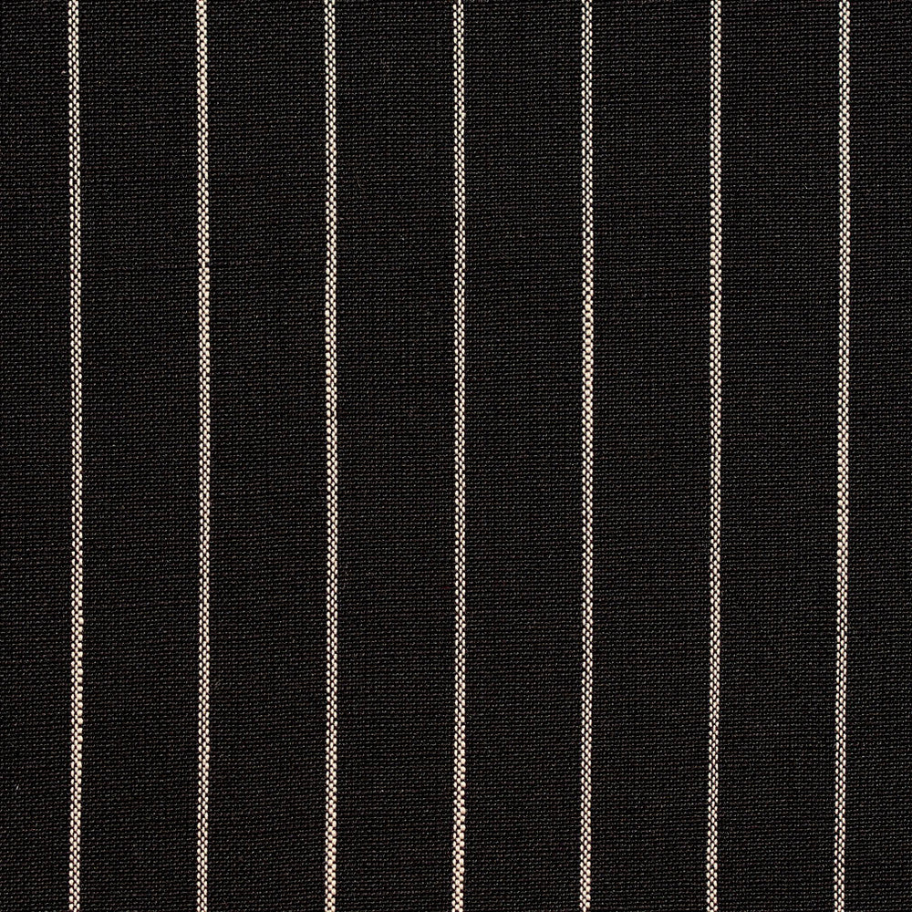 D110 Onyx Pinstripe by Charlotte Designer Fabric Clubhouse Collection 100% Woven Polyester Asia Exceeds 120,000 Wyzenbeek Rubs (Heavy Duty) Horizontal: 1" 54 Inches - Swanky Fabrics -