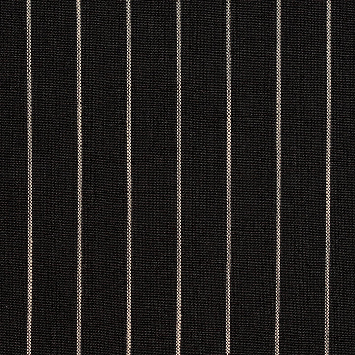 D110 Onyx Pinstripe by Charlotte Designer Fabric Clubhouse Collection 100% Woven Polyester Asia Exceeds 120,000 Wyzenbeek Rubs (Heavy Duty) Horizontal: 1" 54 Inches - Swanky Fabrics -