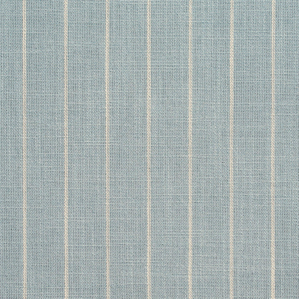 D111 Cornflower Pinstripe by Charlotte Designer Fabric Clubhouse Collection 100% Woven Polyester Asia Exceeds 120,000 Wyzenbeek Rubs (Heavy Duty) Horizontal: 1" 54 Inches - Swanky Fabrics -