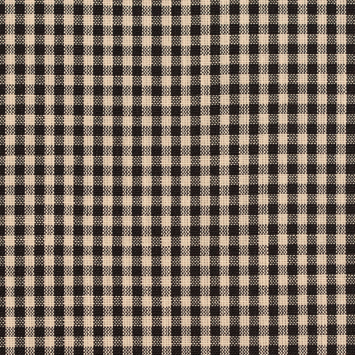 D117 Onyx Gingham by Charlotte Designer Fabric Clubhouse Collection 100% Woven Polyester Asia Exceeds 120,000 Wyzenbeek Rubs (Heavy Duty) Horizontal: .5" x Vertical: .5" 54 Inches - Swanky Fabrics -