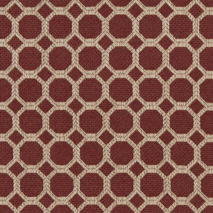 D1226 Burgundy Honeycomb by Charlotte Designer Fabric Mid Century Textures 100% Woven Polyester China Exceeds 100,000 Wyzenbeek Rubs (Heavy Duty) Horizontal 1.75" x Vertical 1.75" 54 Inches - Swanky Fabrics -