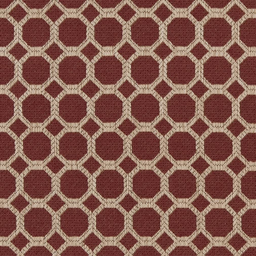 D1226 Burgundy Honeycomb by Charlotte Designer Fabric Mid Century Textures 100% Woven Polyester Asia Exceeds 100,000 Wyzenbeek Rubs (Heavy Duty) </p><p>Repeat: Horizontal: 1.75" x Vertical: 1.75" 54 Inches - Swanky Fabrics -