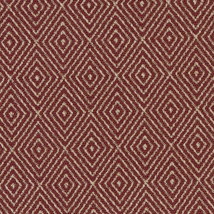 D1239 Burgundy Diamond by Charlotte Designer Fabric Mid Century Textures 100% Woven Polyester China Exceeds 100,000 Wyzenbeek Rubs (Heavy Duty) Horizontal 2.25" x Vertical 3.25" 54 Inches - Swanky Fabrics -