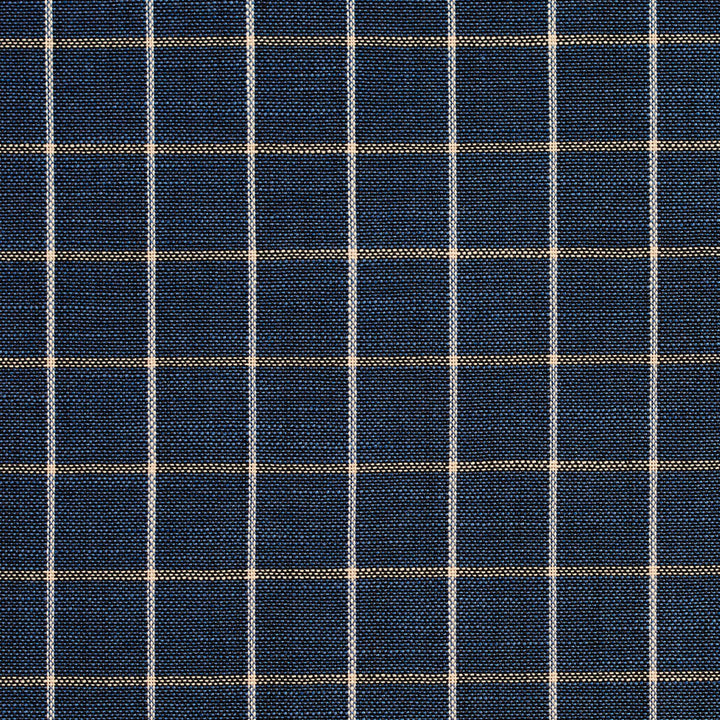 D127 Indigo Checkerboard by Charlotte Designer Fabric Clubhouse Collection 100% Woven Polyester Asia Exceeds 120,000 Wyzenbeek Rubs (Heavy Duty) Horizontal: 1" x Vertical: 1" 54 Inches - Swanky Fabrics -