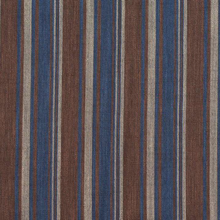 D134 Indigo Stripe by Charlotte Designer Fabric Clubhouse Collection 100% Woven Polyester Asia Exceeds 120,000 Wyzenbeek Rubs (Heavy Duty) Horizontal: 3.75" 54 Inches - Swanky Fabrics -