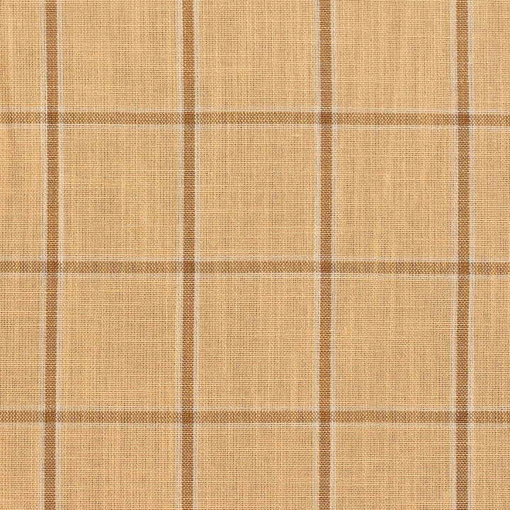 D135 Wheat Windowpane by Charlotte Designer Fabric Clubhouse Collection 100% Woven Polyester Asia Exceeds 120,000 Wyzenbeek Rubs (Heavy Duty) Horizontal: 2.75" x Vertical: 2.75" 54 Inches - Swanky Fabrics -