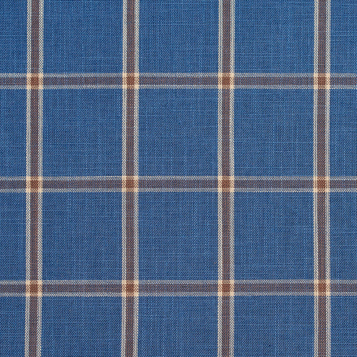 D137 Wedgewood Windowpane by Charlotte Designer Fabric Clubhouse Collection 100% Woven Polyester Asia Exceeds 120,000 Wyzenbeek Rubs (Heavy Duty) Horizontal: 2.75" x Vertical: 2.75" 54 Inches - Swanky Fabrics -