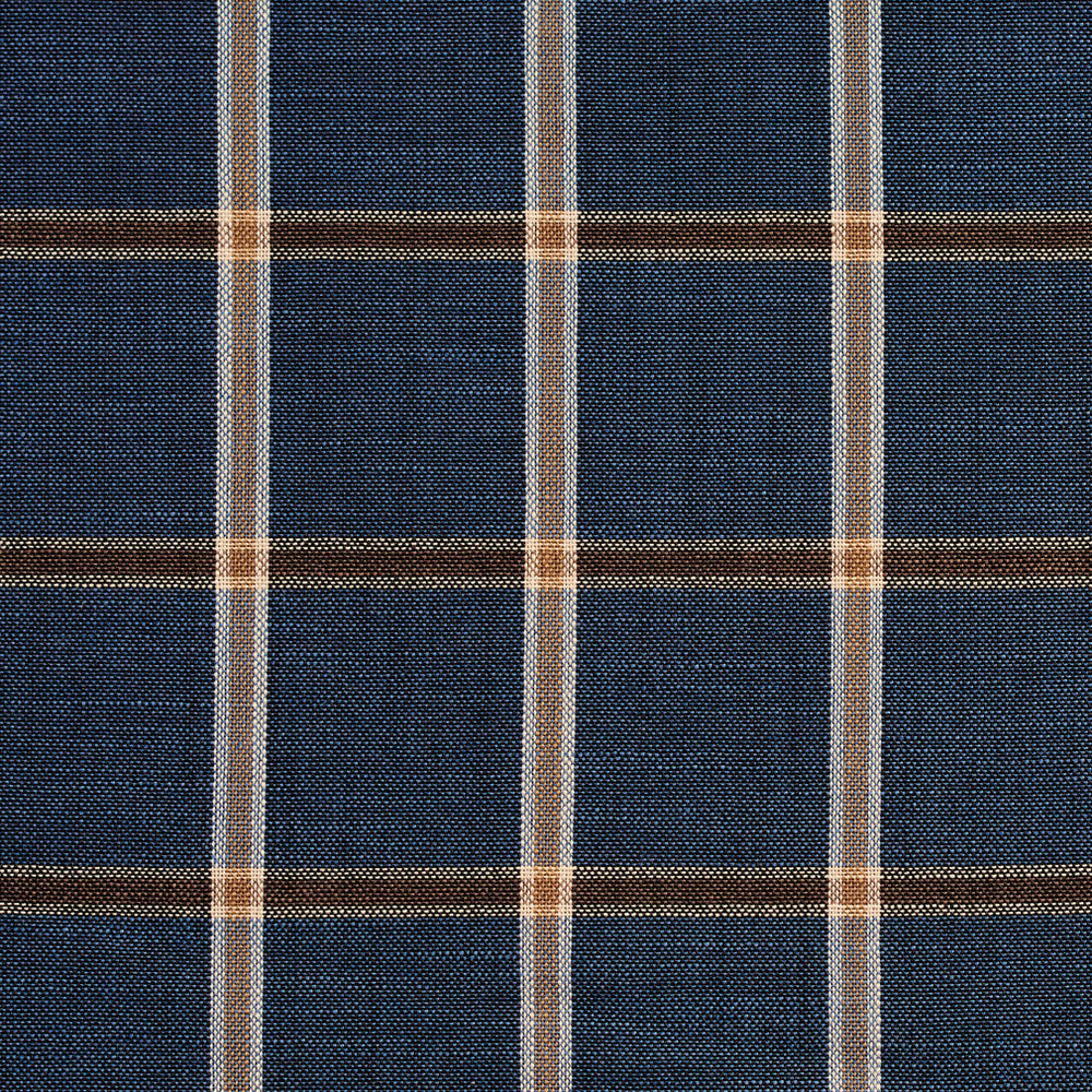 D141 Indigo Windowpane by Charlotte Designer Fabric Clubhouse Collection 100% Woven Polyester Asia Exceeds 120,000 Wyzenbeek Rubs (Heavy Duty) </p><p>Repeat: Horizontal: 2.75" x Vertical: 2.75" 54 Inches - Swanky Fabrics -