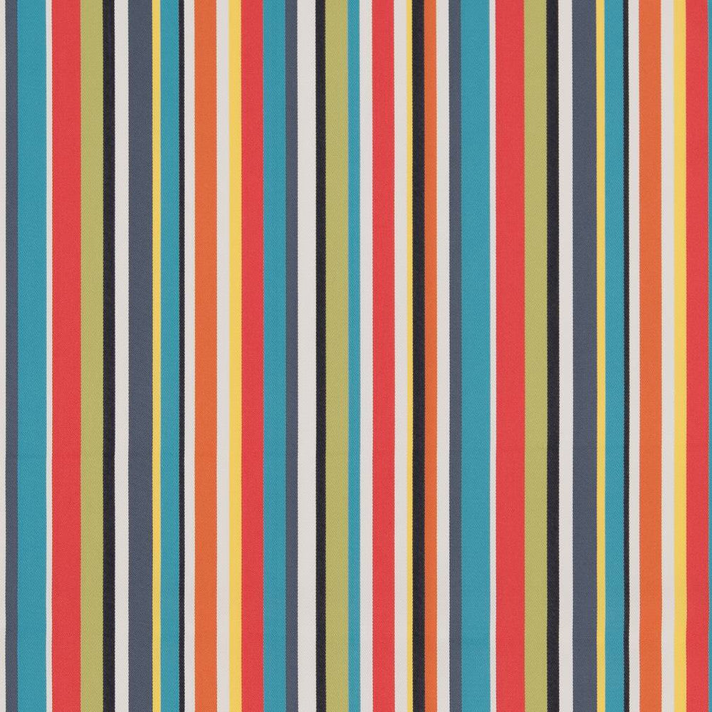 D1422 Fiesta Stripe by Charlotte Designer Fabric Vibrant Wovens 100% Woven Polypropylene Europe Exceeds 100,000 Wyzenbeek Rubs (Heavy Duty) Vertical 9.5" 54 Inches - Swanky Fabrics -