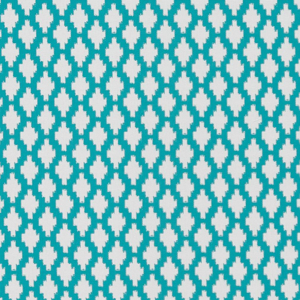 D1426 Aqua Inca by Charlotte Designer Fabric Vibrant Wovens 100% Polypropylene Europe Exceeds 100,000 Wyzenbeek Rubs (Heavy Duty) </p><p>Repeat: Horizontal: 1.25" x Vertical: 1.25" 54 Inches - Swanky Fabrics -