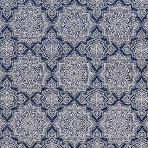 D1433 Indigo Mandala by Charlotte Designer Fabric