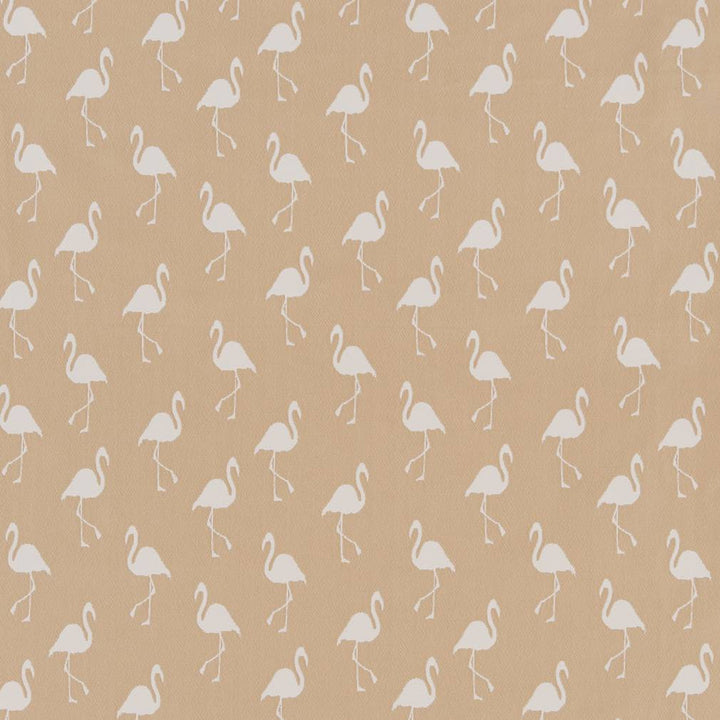 D1437 Ecru Flamingo by Charlotte Designer Fabric Vibrant Wovens 100% Woven Polypropylene Europe Exceeds 100,000 Wyzenbeek Rubs (Heavy Duty) Horizontal 14.5" x Vertical 14" 54 Inches - Swanky Fabrics -