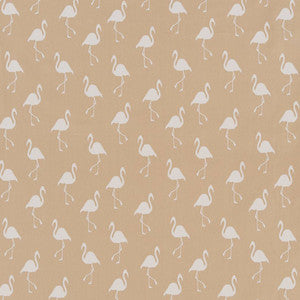 D1437 Ecru Flamingo by Charlotte Designer Fabric