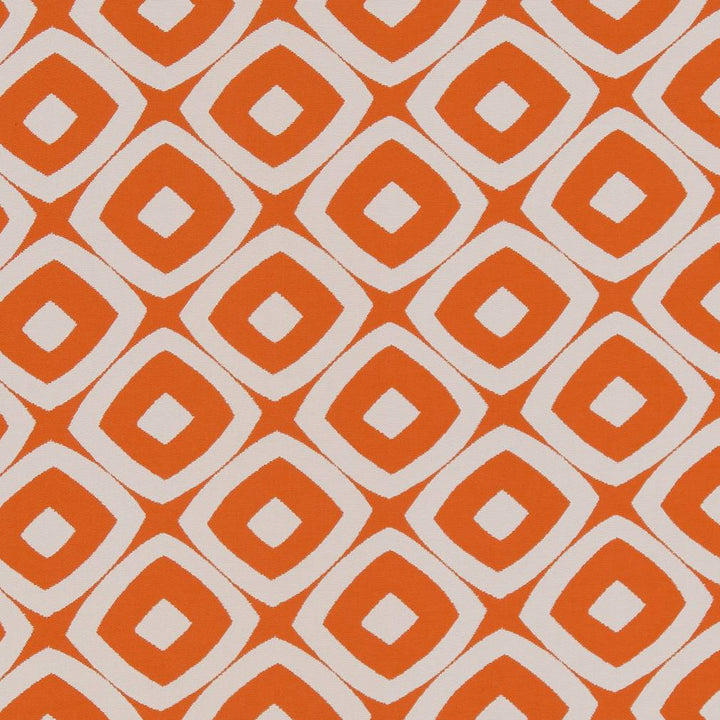 D1457 Tangerine Mayan by Charlotte Designer Fabric Vibrant Wovens 100% Polypropylene Europe Exceeds 100,000 Wyzenbeek Rubs (Heavy Duty) </p><p>Repeat: Horizontal: 4.5" x Vertical: 4" 54 Inches - Swanky Fabrics -