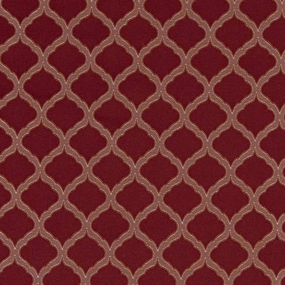 D1531 Merlot Ogee by Charlotte Designer Fabric Elegant Damasks 100% Woven Polyester Turkey Exceeds 50,000 Wyzenbeek Rubs (Heavy Duty) Horizontal 2" x Vertical 2" 54 Inches - Swanky Fabrics -