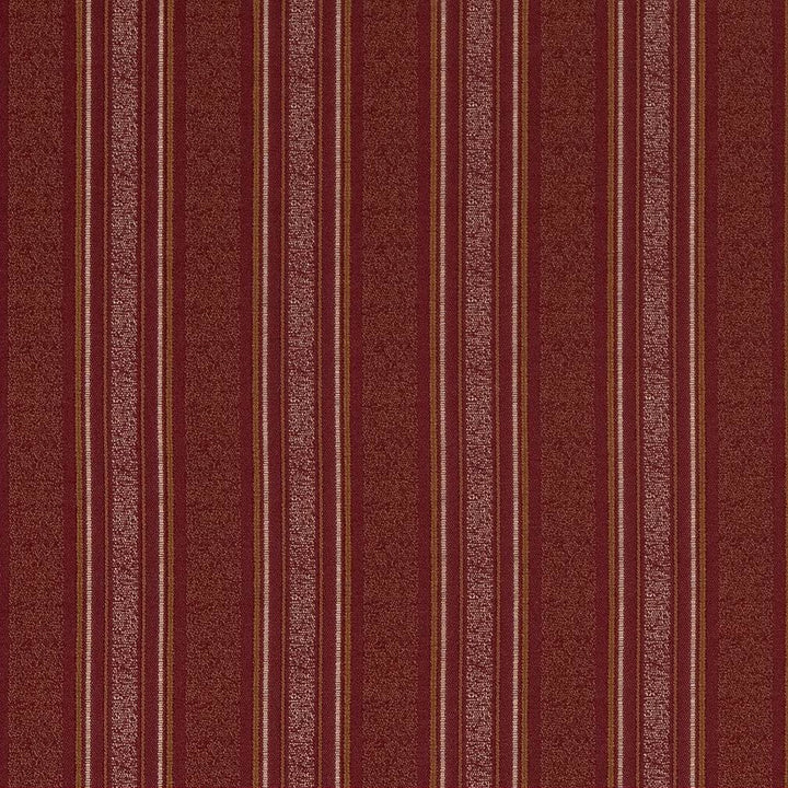 D1539 Merlot Stripe by Charlotte Designer Fabric Elegant Damasks 100% Woven Polyester Turkey Exceeds 50,000 Wyzenbeek Rubs (Heavy Duty) Horizontal 2.25" 54 Inches - Swanky Fabrics -