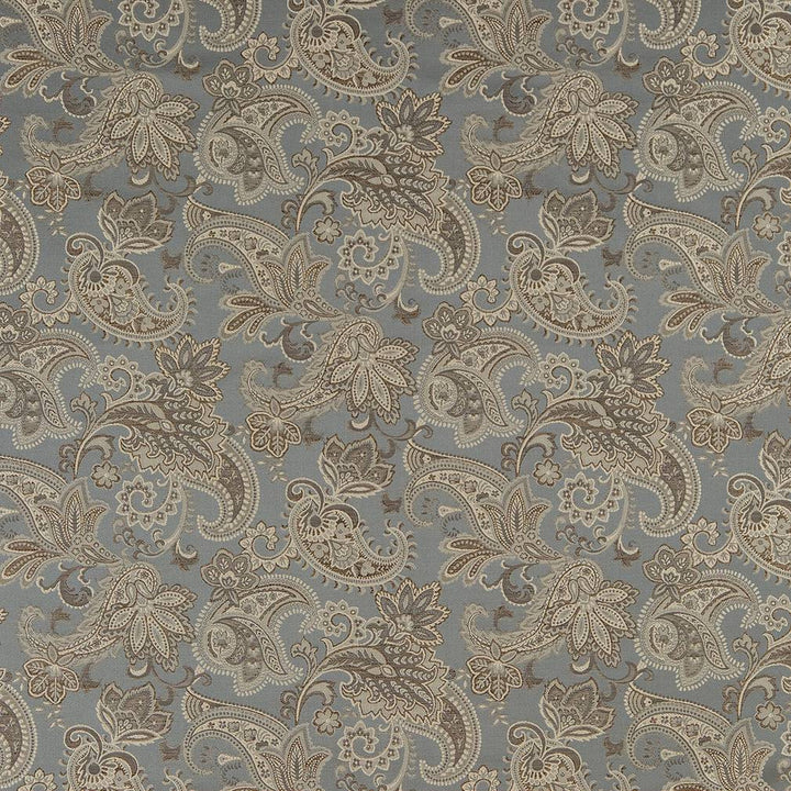 D1560 Wedgewood Paisley by Charlotte Designer Fabric Elegant Damasks 100% Woven Polyester Turkey Exceeds 50,000 Wyzenbeek Rubs (Heavy Duty) Horizontal 14" x Vertical 15" 54 Inches - Swanky Fabrics -