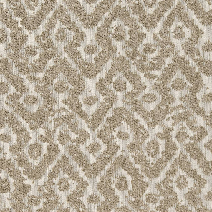 D1629 Taupe by Charlotte Designer Fabric Eco Patterns 100% Woven Polypropylene Made In USA Exceeds 60,000 Wyzenbeek Rubs (Heavy Duty) Horizontal 5.5" x Vertical 7" 54 Inches - Swanky Fabrics -