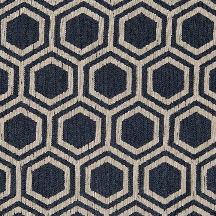 D1636 Indigo by Charlotte Designer Fabric Eco Patterns 100% Woven Polypropylene Made In USA Exceeds 60,000 Wyzenbeek Rubs (Heavy Duty) Horizontal 4" x Vertical 7" 54 Inches - Swanky Fabrics -