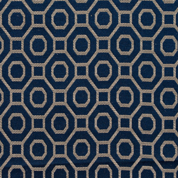 D169 Sapphire by Charlotte Designer Fabric Sateens 100% Woven Polyester Asia Exceeds 100,000 Wyzenbeek Rubs (Heavy Duty) Horizontal: 2" x Vertical: 2.25" 54 Inches - Swanky Fabrics -