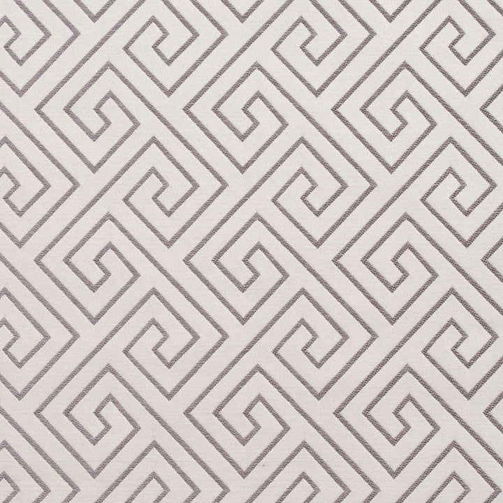 D170 Moonstone Greek Key by Charlotte Designer Fabric Sateens 100% Woven Polyester Asia Exceeds 100,000 Wyzenbeek Rubs (Heavy Duty) Horizontal: 3.5" x Vertical: 3.5" 54 Inches - Swanky Fabrics -