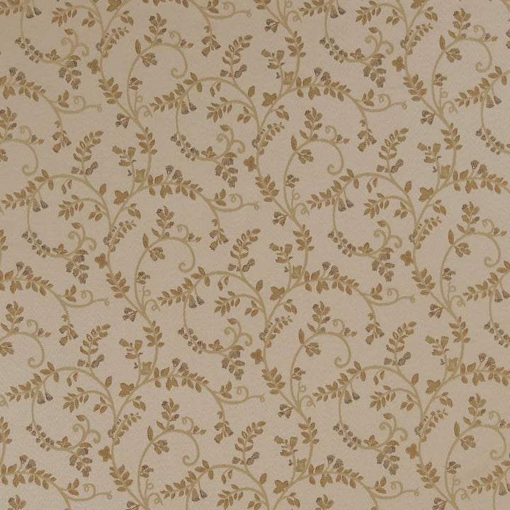 D1809 Champagne Nicolette by Charlotte Designer Fabric Vintage Elegance 100% Woven Polyester Asia Exceeds 120,000 Wyzenbeek Rubs (Heavy Duty) </p><p>Repeat: Horizontal: 15" x Vertical: 9" 54 Inches - Swanky Fabrics -