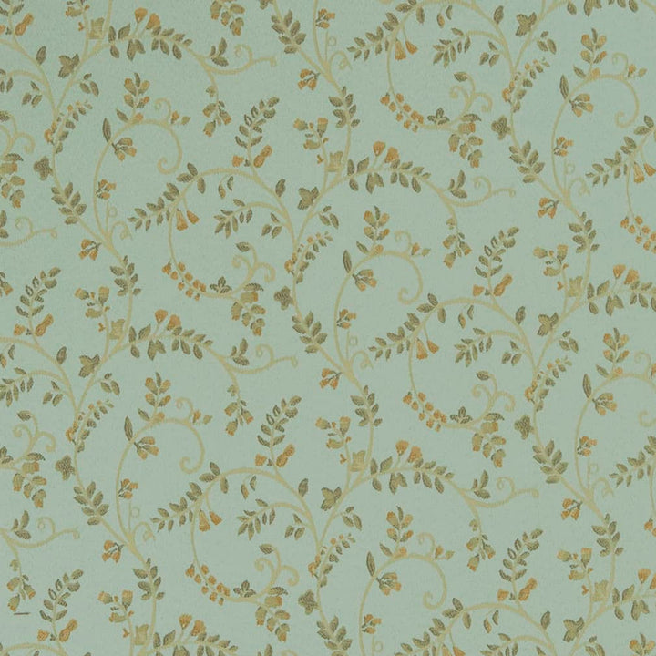 D1812 Mist Nicolette by Charlotte Designer Fabric Vintage Elegance 100% Woven Polyester Asia Exceeds 120,000 Wyzenbeek Rubs (Heavy Duty) </p><p>Repeat: Horizontal: 15" x Vertical: 9" 54 Inches - Swanky Fabrics -