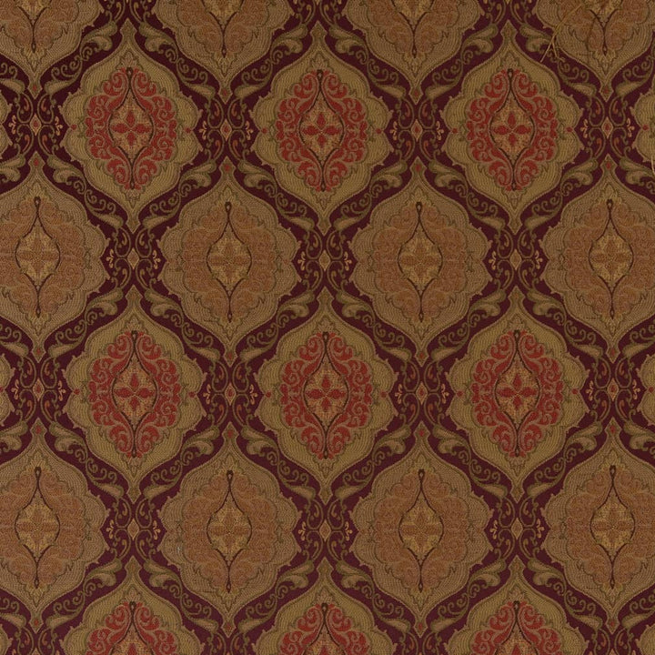 D1838 Aubergine Antoinette by Charlotte Designer Fabric Vintage Elegance 100% Woven Polyester Asia Exceeds 120,000 Wyzenbeek Rubs (Heavy Duty) </p><p>Repeat: Horizontal: 7" x Vertical: 10" 54 Inches - Swanky Fabrics -
