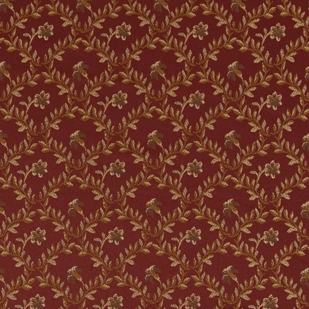 D1846 Currant Juliet by Charlotte Designer Fabric Vintage Elegance 100% Woven Polyester Asia Exceeds 120,000 Wyzenbeek Rubs (Heavy Duty) </p><p>Repeat: Horizontal: 4" x Vertical: 3.25" 54 Inches - Swanky Fabrics -