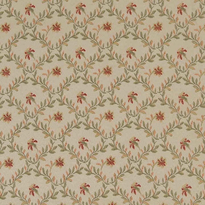 D1848 Garden Juliet by Charlotte Designer Fabric Vintage Elegance 100% Woven Polyester Asia Exceeds 120,000 Wyzenbeek Rubs (Heavy Duty) </p><p>Repeat: Horizontal: 4" x Vertical: 3.25" 54 Inches - Swanky Fabrics -