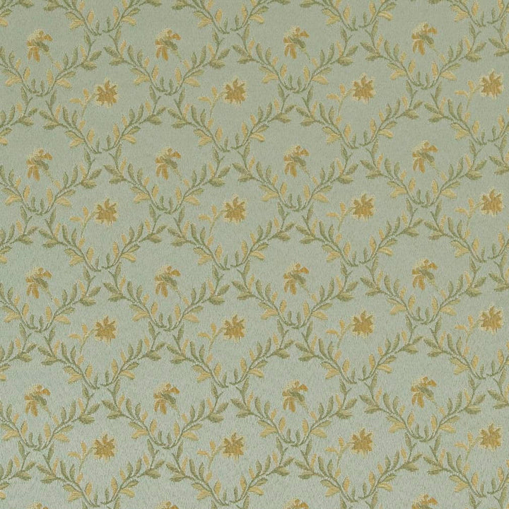 D1850 Mist Juliet by Charlotte Designer Fabric Vintage Elegance 100% Woven Polyester Asia Exceeds 120,000 Wyzenbeek Rubs (Heavy Duty) </p><p>Repeat: Horizontal: 4" x Vertical: 3.25" 54 Inches - Swanky Fabrics -