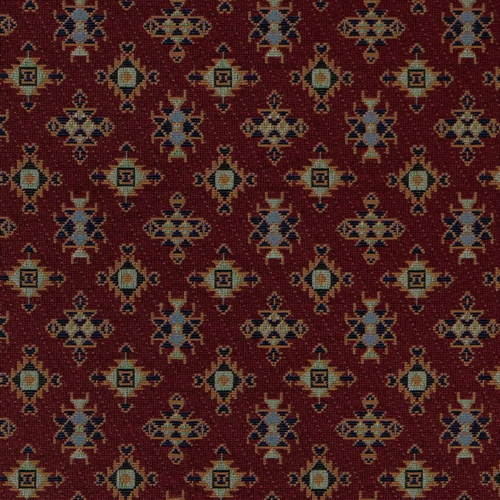 D2012 Claret by Charlotte Designer Fabric Southwest 62% Cotton, 38% Polyester Made In USA Exceeds 100,000 Wyzenbeek Rubs (Heavy Duty) </p><p>Repeat: Horizontal: 6" x Vertical: 7" 54 Inches - Swanky Fabrics -