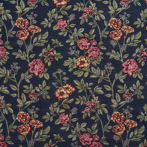 D2058 Navy Bouquet by Charlotte Designer Fabric