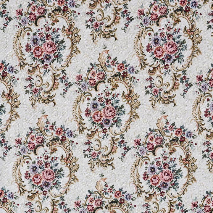 D2064 Ivory by Charlotte Designer Fabric Tapestry Classics II 60% Polyester, 40% Cotton Asia Exceeds 30,000 Wyzenbeek Rubs (Heavy Duty) </p><p>Repeat: Horizontal: 14" x Vertical: 14" 54 Inches - Swanky Fabrics -