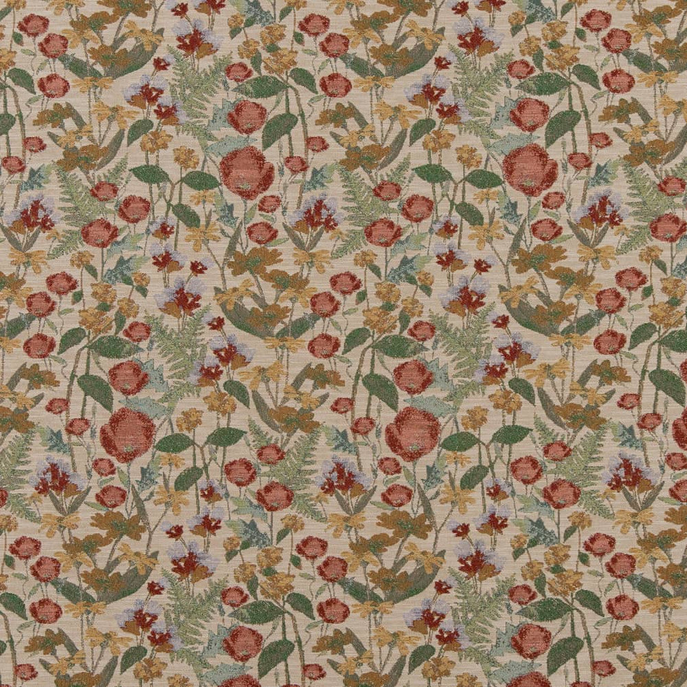 D2069 Poppy by Charlotte Designer Fabric Tapestry Classics II 65% Polyester, 35% Cotton Asia Exceeds 30,000 Wyzenbeek Rubs (Heavy Duty) </p><p>Repeat: Horizontal: 14.5" x Vertical: 27" 54 Inches - Swanky Fabrics -
