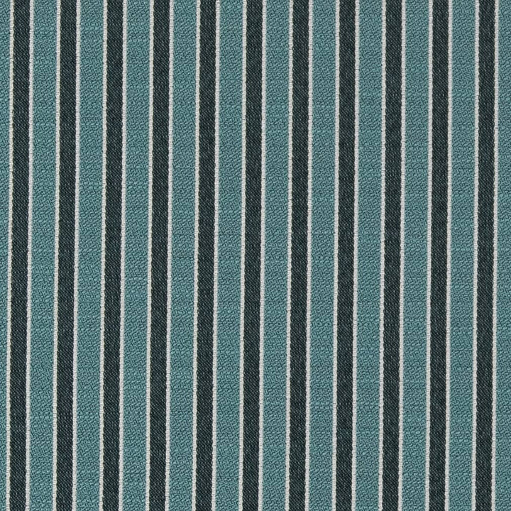 D2129 Aqua Stripe by Charlotte Designer Fabric Small Scale Patterns 100% Woven Polyester Asia Exceeds 100,000 Wyzenbeek Rubs (Heavy Duty) </p><p>Repeat: Horizontal: 1" 54 Inches - Swanky Fabrics -