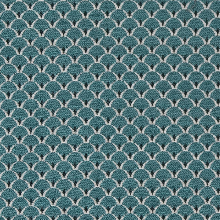 D2139 Aqua Scales by Charlotte Designer Fabric Small Scale Patterns 100% Woven Polyester Asia Exceeds 100,000 Wyzenbeek Rubs (Heavy Duty) </p><p>Repeat: Horizontal: 1" x Vertical: 1" 54 Inches - Swanky Fabrics -