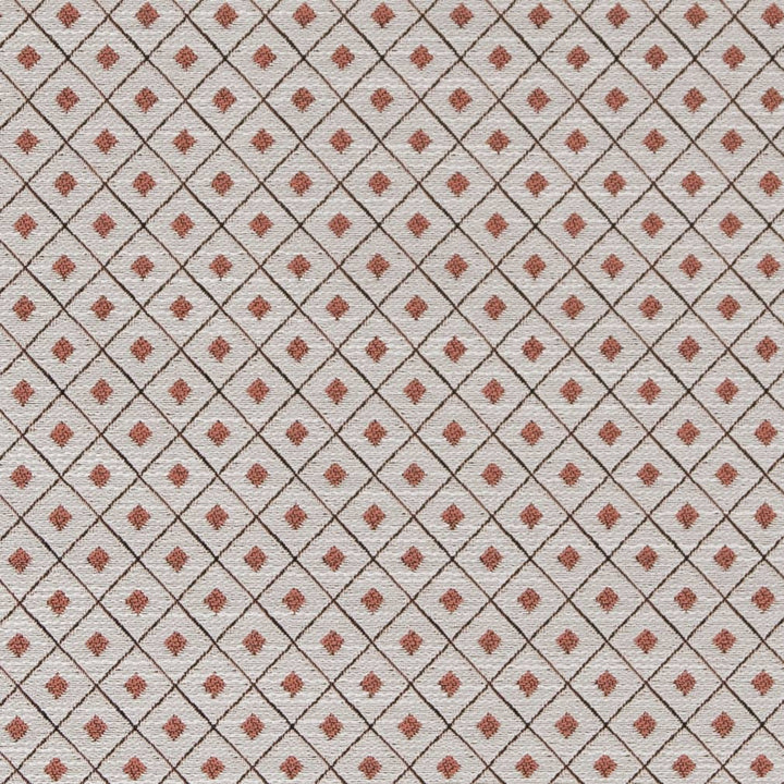 D2151 Salmon Diamond by Charlotte Designer Fabric Small Scale Patterns 100% Woven Polyester Asia Exceeds 100,000 Wyzenbeek Rubs (Heavy Duty) </p><p>Repeat: Horizontal: 1" x Vertical: 1" 54 Inches - Swanky Fabrics -