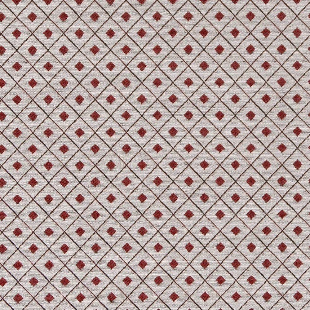 D2152 Ruby Diamond by Charlotte Designer Fabric Small Scale Patterns 100% Woven Polyester Asia Exceeds 100,000 Wyzenbeek Rubs (Heavy Duty) </p><p>Repeat: Horizontal: 1" x Vertical: 1" 54 Inches - Swanky Fabrics -