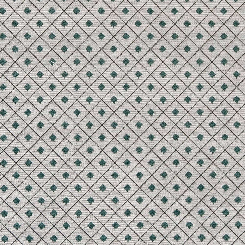 D2157 Jade Diamond by Charlotte Designer Fabric Small Scale Patterns 100% Woven Polyester Asia Exceeds 100,000 Wyzenbeek Rubs (Heavy Duty) </p><p>Repeat: Horizontal: 1" x Vertical: 1" 54 Inches - Swanky Fabrics -