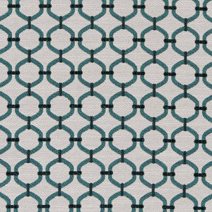 D2169 Aqua Lattice by Charlotte Designer Fabric