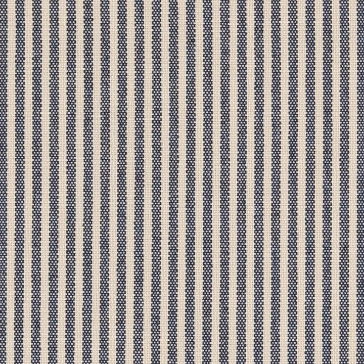 D2588 Ticking Navy by Charlotte Designer Fabric Classic Wovens 51% Cotton, 49% Recycled Polyester USA Exceeds 80,000 Wyzenbeek Rubs </p><p>Repeat: Horizontal .5" 54 Inches - Swanky Fabrics -