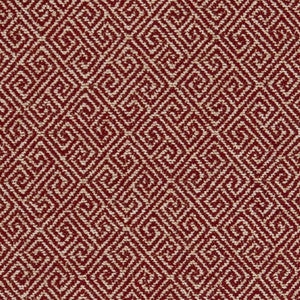 D2615 Greek Key Crimson by Charlotte Designer Fabric