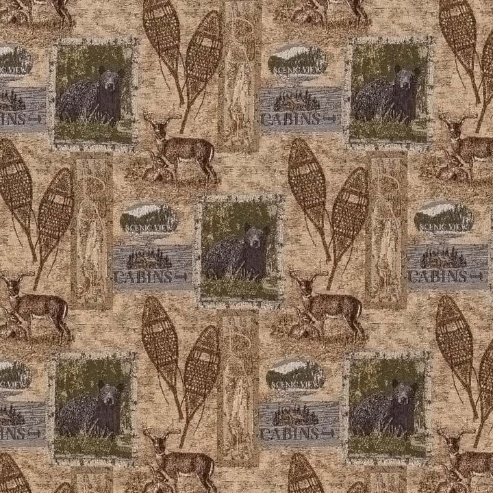 D2672 Cabin Honey by Charlotte Designer Fabric Novelty Tapestry 55% Polyester, 45% Cotton Asia Exceeds 70,000 Wyzenbeek Rubs </p><p>Repeat: Horizontal 13.5" x Vertical 14.25" 54 Inches - Swanky Fabrics -