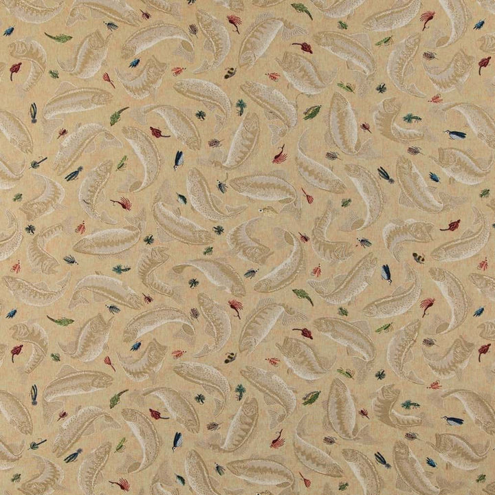 D2680 Fishing Khaki by Charlotte Designer Fabric Novelty Tapestry 62% Cotton, 38% Polyester USA Exceeds 100,000 Wyzenbeek Rubs </p><p>Repeat: Horizontal 48" x Vertical 29" 54 Inches - Swanky Fabrics -