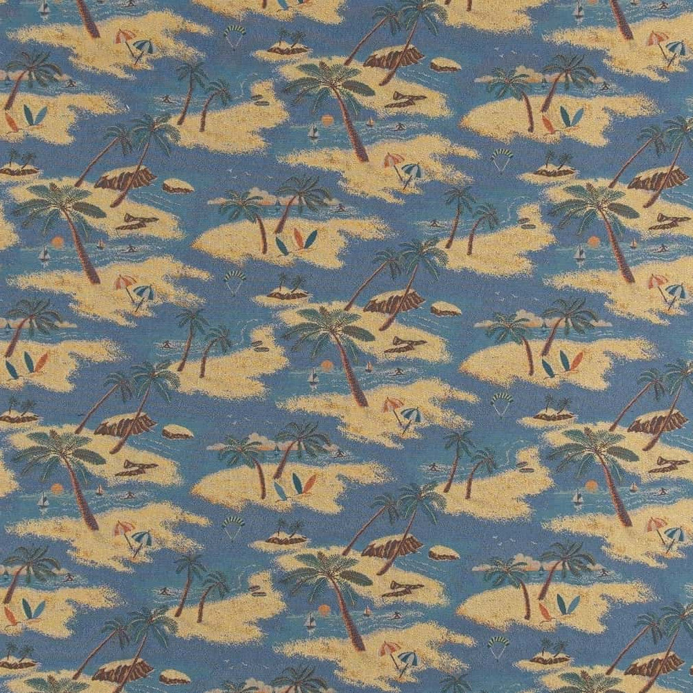 D2684 Island by Charlotte Designer Fabric Novelty Tapestry 62% Cotton, 38% Polyester USA Exceeds 100,000 Wyzenbeek Rubs </p><p>Repeat: Horizontal 31" x Vertical 14.5" 54 Inches - Swanky Fabrics -