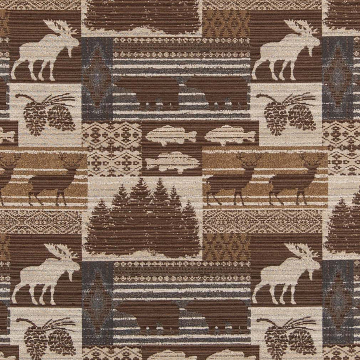 D2689 Moose Slate by Charlotte Designer Fabric Novelty Tapestry 95% Polyester, 5% Rayon Asia Exceeds 100,000 Wyzenbeek Rubs </p><p>Repeat: Horizontal 14.5" x Vertical 13" 54 Inches - Swanky Fabrics -